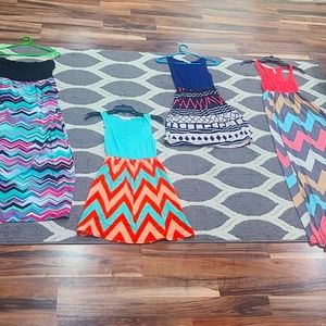 Lot of Pink Lily Chevron Dresses